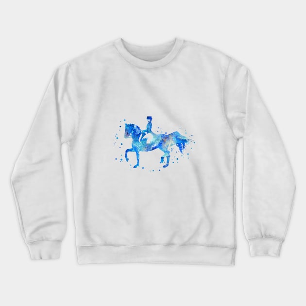 Horse racing Crewneck Sweatshirt by RosaliArt